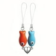 thumbnail image 6 of DESIGNICE Matching Heart Keychain, Cute Ceramic Fish Matching Couples Keyrings, Valentines Day Gifts (Pink & Blue), 6 of 7