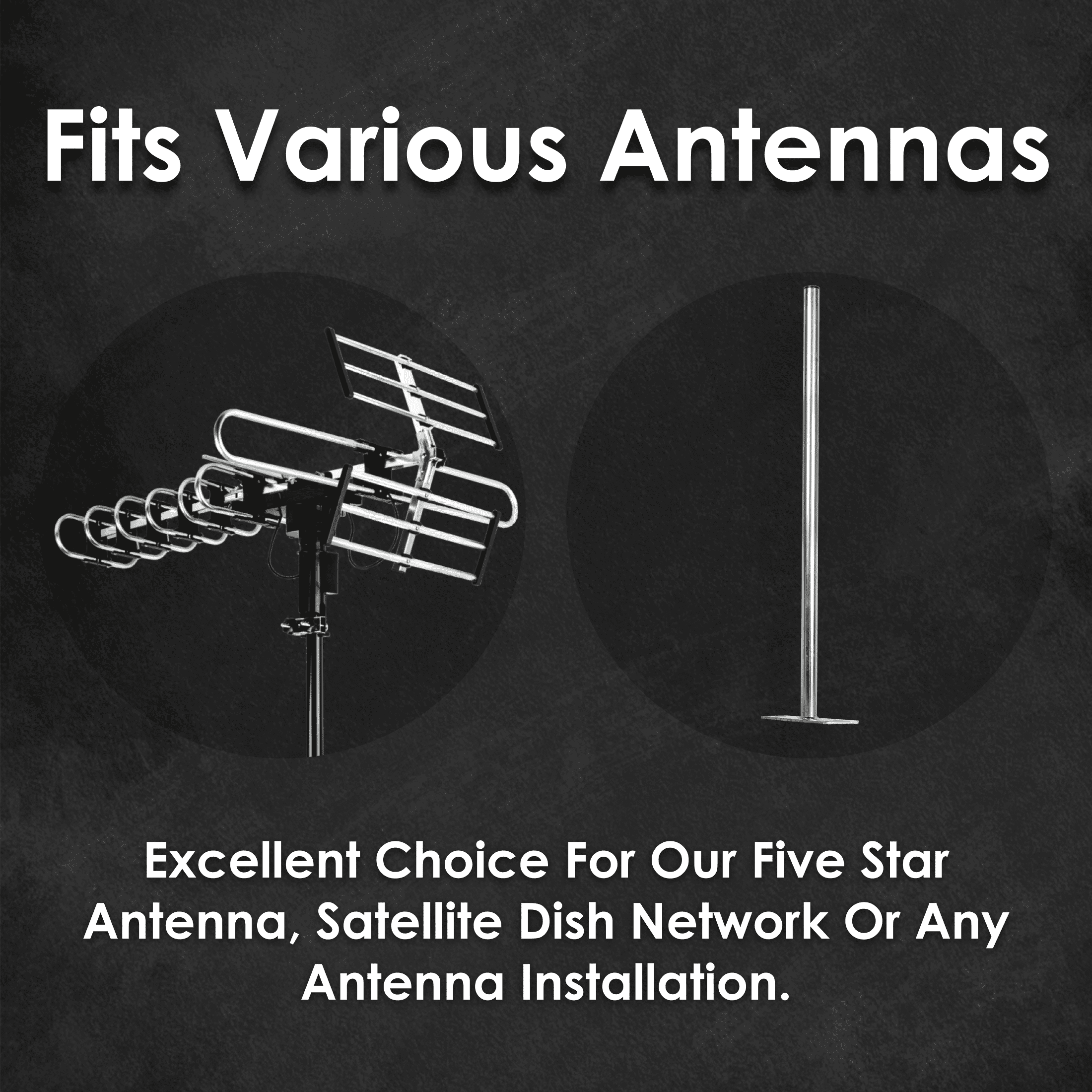 Skywalker Antennenmast Für SKY32816 – 76,2 Cm Lang, 5,1 Cm Durchmesser, Für DirecTV & Dish 500
