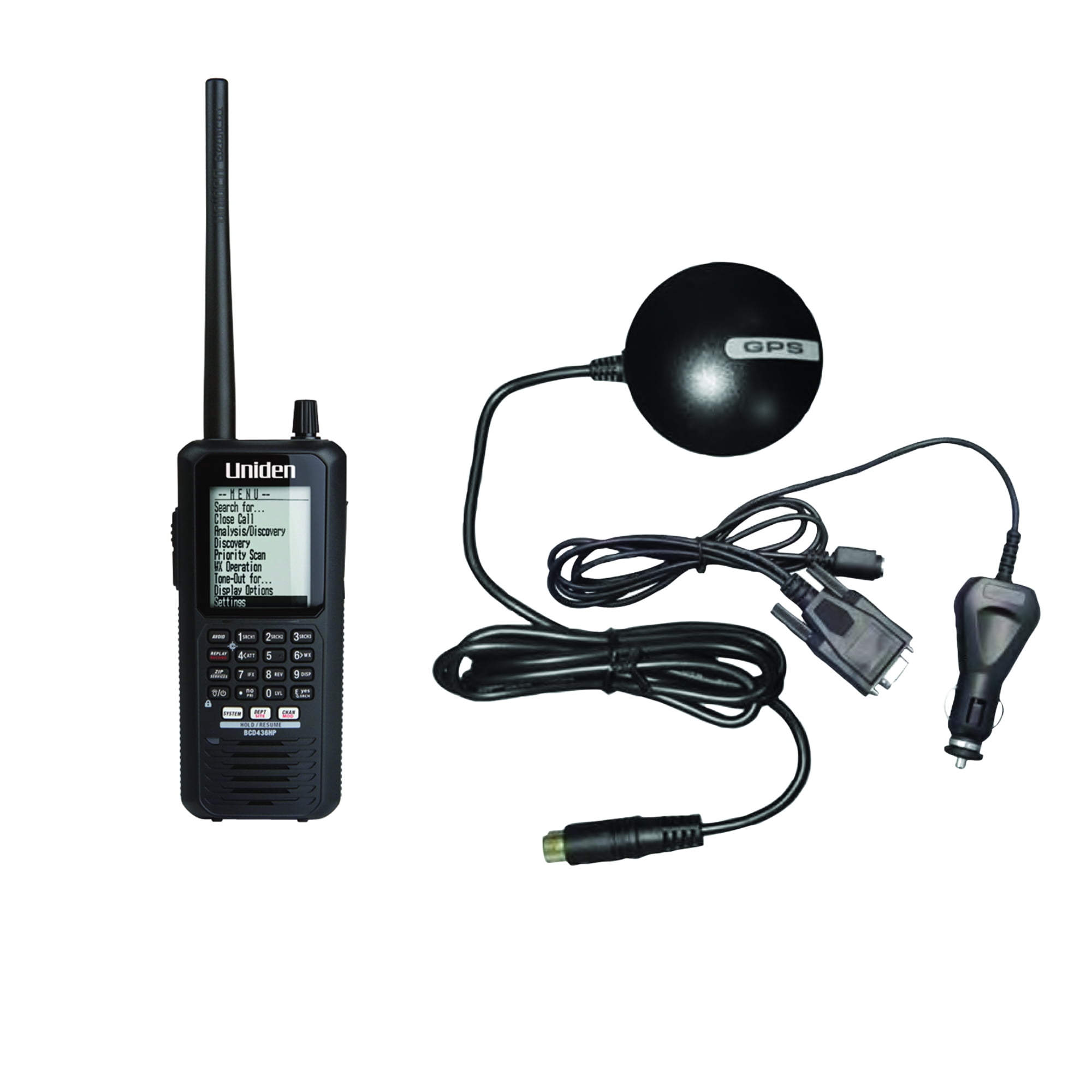 Uniden BCD436HP Bearcat Digital Handheld Scanner & Uniden BCGPSK GPS Receiver