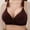 Coffee, variant on Women's Breathable Back Buckle Embroidered Bralette Without Underwire
