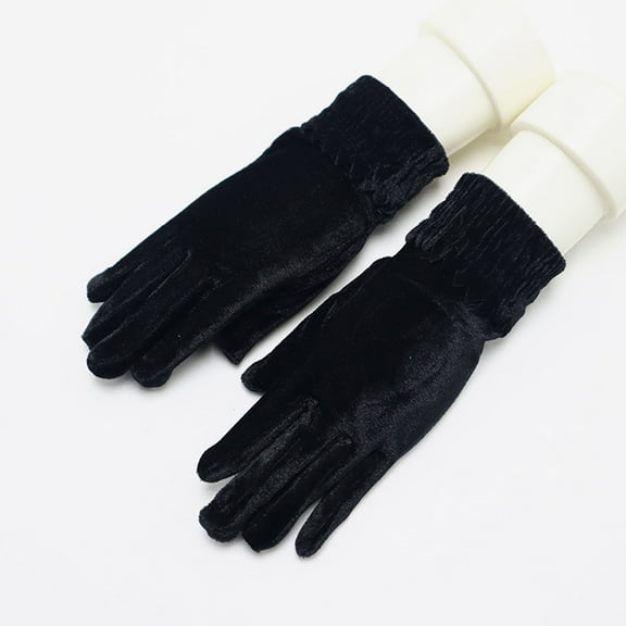 Cavosen Womens Gloves Cold Weather Winter Warm Soft Velvet Thicken Fleece Full Finger Cold Protection Gloves Breathable Mittens Outdoor Running Walking Cycling Accessories