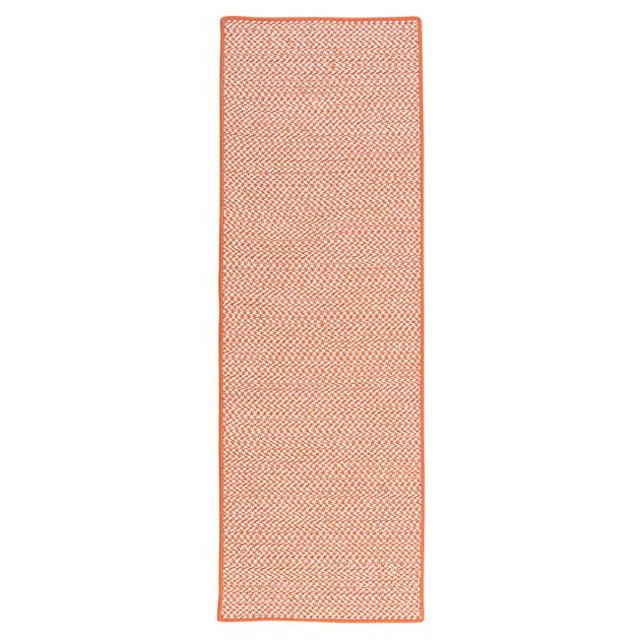 Colonial Mills Rug HB19R030X132S 2 ft. 6 in. x 11 ft. Herringbone Mudroom Braided Runner Rusted Orange
