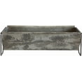 thumbnail image 2 of Woven Paths Metal Trough Container with Distressed Zinc Finish, 2 of 7