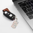 thumbnail image 6 of Goofa Cute Tennis Racket Printed Rectangular Metal Keychain Bag Charm Floral Charm for Purse Keys Metal Keyring Gift for Women Accessories, 6 of 7
