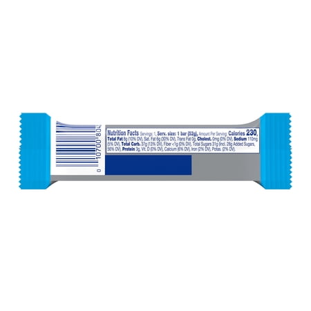 ZERO WHITE FUDGE, CARAMEL, PEANUT AND ALMOND NOUGAT CANDY, BAR 1.85 OZ