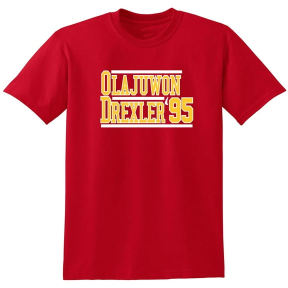 Rockets Hakeem Olajuwon Clyde Drexler 1995 T-shirt