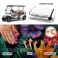thumbnail image 5 of Yuyamidu Colorful Hibiscus Golf Cart Seat Covers with Pockets Tropical Palm Leaves Golf Cart Seat Towel Blanket for 2 Passenger Heavy Duty Club Car Accessories Protect Your Golf Carts, 5 of 7