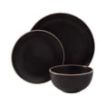 thumbnail image 2 of Juego de vajilla Gibson Home Rockaway, redondo, negro, 12 piezas, 2 of 7