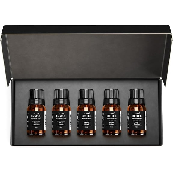 AirScent Hotel Diffuser Oil Gift Set - Pure Luxury 5 Star Hotel Scents - 10 ml  Fragrance Oil Set - Four Seasons, Hilton Signature, The Edition, Westin Signature and Ritz Carlton Fragrance