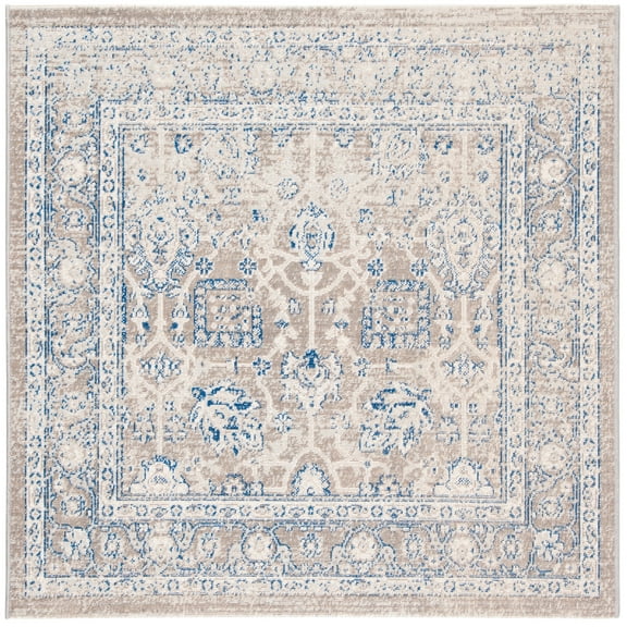 SAFAVIEH Patina Claude Oriental Area Rug, Taupe, 4' x 4' Square