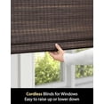 thumbnail image 3 of Cordless Bamboo Roman Shades for Windows, Blinds Size (29" W ×64" H) Colour (BDP-Espresso), 3 of 7
