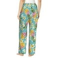 thumbnail image 3 of Naloa Cute Pineapples Print Women’s Ultra-Soft Comfy Pajama Lounge Pants with Pockets & Drawstring, 3 of 8