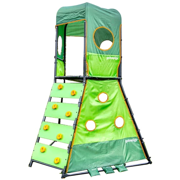 gobaplay 8.5' Tall 3 Kid Capacity Large Climbing Tower w/ 3 Climbing Levels