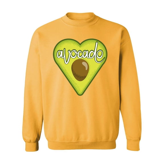 Cute Avocado Heart Sweatshirt Men -Image by Shutterstock, Male XX-Large