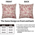thumbnail image 4 of Light Pink Floral Block Print Pillow Covers 20x20 Set of 2 Rustic Old Style Modern Vintage Flower Pattern Cream Decorative Throw Pillow Cases Outdoor Farmhouse Decoration for Sofa Couch Bed, 4 of 6