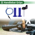 thumbnail image 2 of Kit de Cubierta de Empuñaduras de Manillar de Caucho 7/8" 22mm 15/16" 24mm para Motocicleta Scooter Bicicleta ATV Azul Profundo 1 Juego, 2 of 7