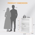 thumbnail image 3 of CONCETTA 3 Shelf Bookcase, 32 Inch Tall Floor Standing Open Bookshelf for Home Office and Living Room, White, 3 of 9