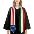 thumbnail image 5 of Usa American America And Italy Italians Flag Graduation Sash Class Of 2024 2025 Graduation Stole 72 Inch Length Double Sided V Shape Graduation Scarf Graduation Congratulation Gifts, 5 of 7