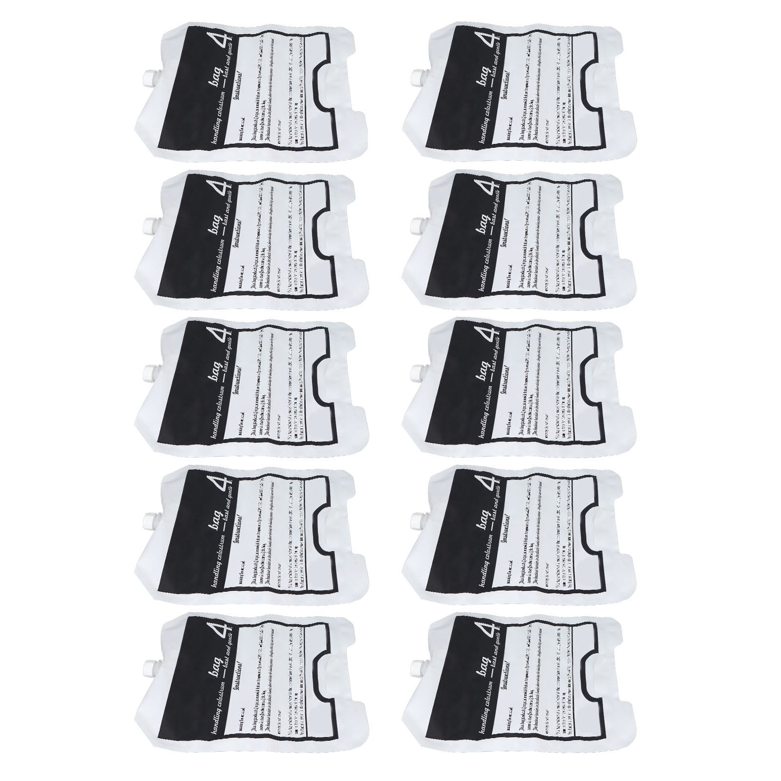YAHHU 10 Pieces 4L Professional Calf Colostrum Packaging Bag Spiral Interface Feeding Supply for Calves and Livestock Nursing Pouch Pet Nursing Bottle Set Collection