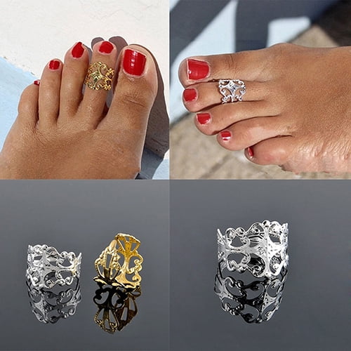 Buy adjustable silver toe rings indian bichua bichiya pair for women summer