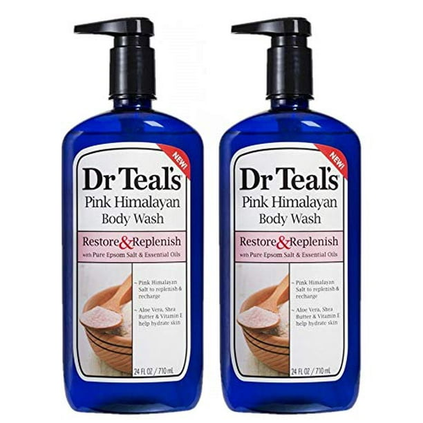 Dr Teal's Body Wash 2Pack (48 Fl Oz Total) Pink Himalayan