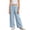 Blue, variant on CPNG Girls Sweatpants Elastic High Waist Straight Wide Leg Baggy Pants Loose Fit Lightweight Breathable Street Style Casual Pants