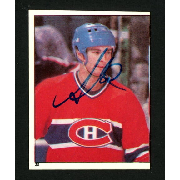 Steve Shutt Autographed 1982-83 Topps Sticker Card #32 Montreal Canadiens SKU #154118
