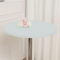 thumbnail image 1 of ORUYROP 2-Pack Cocktail Round Table Topper Cap Spandex Fitted Stretch Cocktail Tablecloth Tight Stretchable Elastic for Weddings Banquets Events Parties Restaurants(Size:200cm,Color:Ivory-Whit, 1 of 6