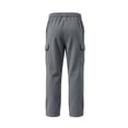 thumbnail image 5 of MXALUOB Men's Corduroy Pants Wide Leg Textured Winter Cargo Pants Drawstring Elastic Waist Trousers with Pockets for Daily Wear, 5 of 6