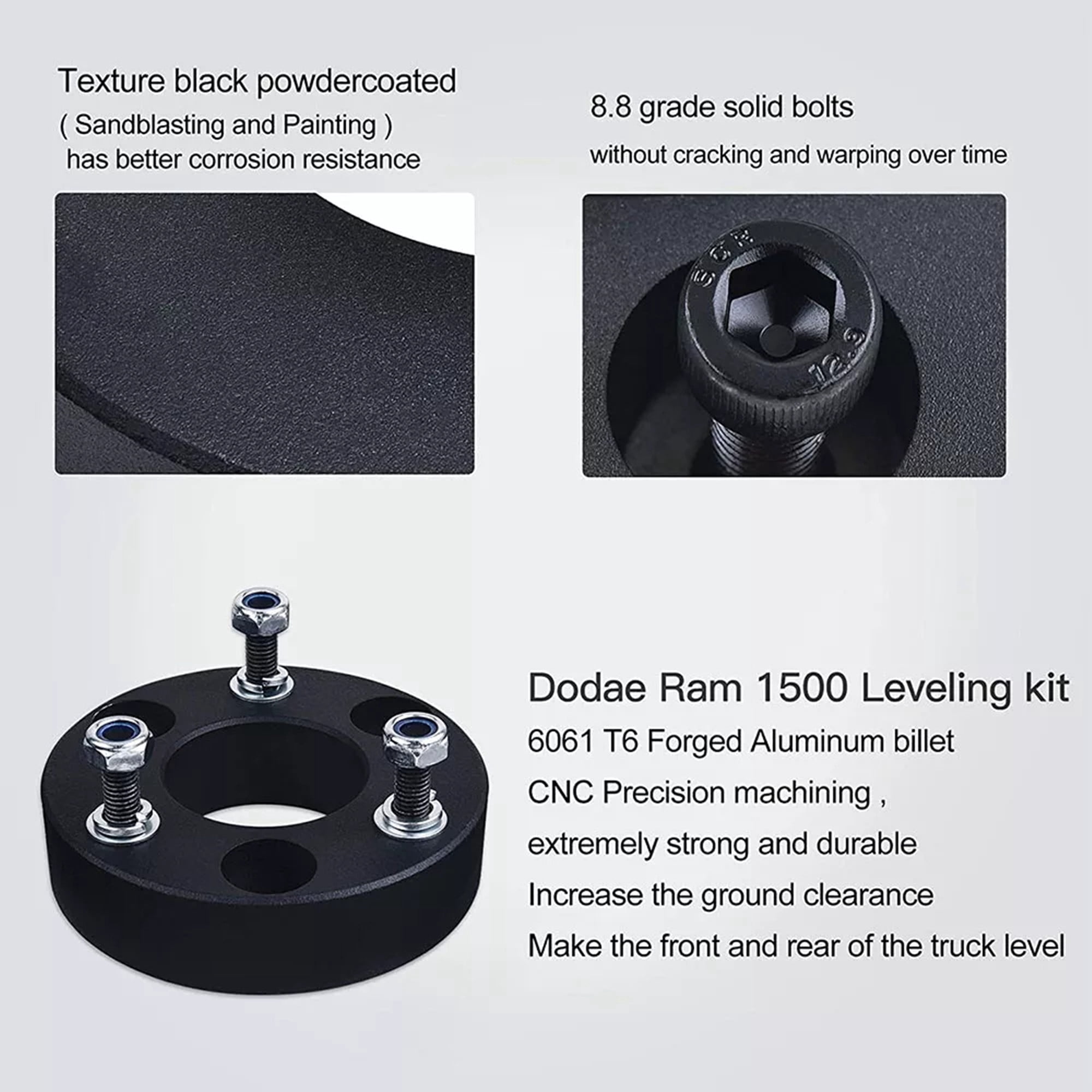 SPEEDWOW 2.5" Front Leveling Lift Kit 2006-2023 Dodge Ram 1500 4WD 2005-2011 Dakota 2WD