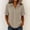 *Khaki, variant on ClodeEU Women's Collared Short Sleeve Button Down Shirt,Casual Solid Loose Fit Blouse Army Green,Women's Plus L