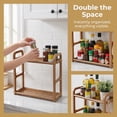 thumbnail image 5 of 2-Tier Kitchen Counter Shelf, Double-Layer Plastic Condiment Organizer and Storage Rack, 5 of 6