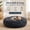 Navy Grey, variant on Calming Donut Dog Bed for Large Dogs, Fluffy Faux Fur Plush Pet Bed, Cozy Warming Round Cushion, Jumbo Size Anxiety Relief Cat and Dog Cuddler