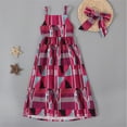 thumbnail image 2 of CPNG Toddler Baby Girl Skirt African Print Dress Summer Clothes Outfits Little Girl Casual Dresse and Headband 2 Pcs Set(Purple,5-6 Years), 2 of 9