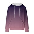 thumbnail image 5 of Jsaierl Womens Hoodies Oversized Gradient Print Hooded Sweatshirts Lightweight Sweaters Comfort Long Sleeve Top Hoodie Womens Hoodies, 5 of 6