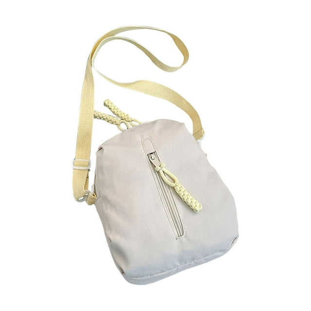 Bolso de hombro para mujer, bolso de viaje con cremallera, bolso de mano ligero para mujer Blanco