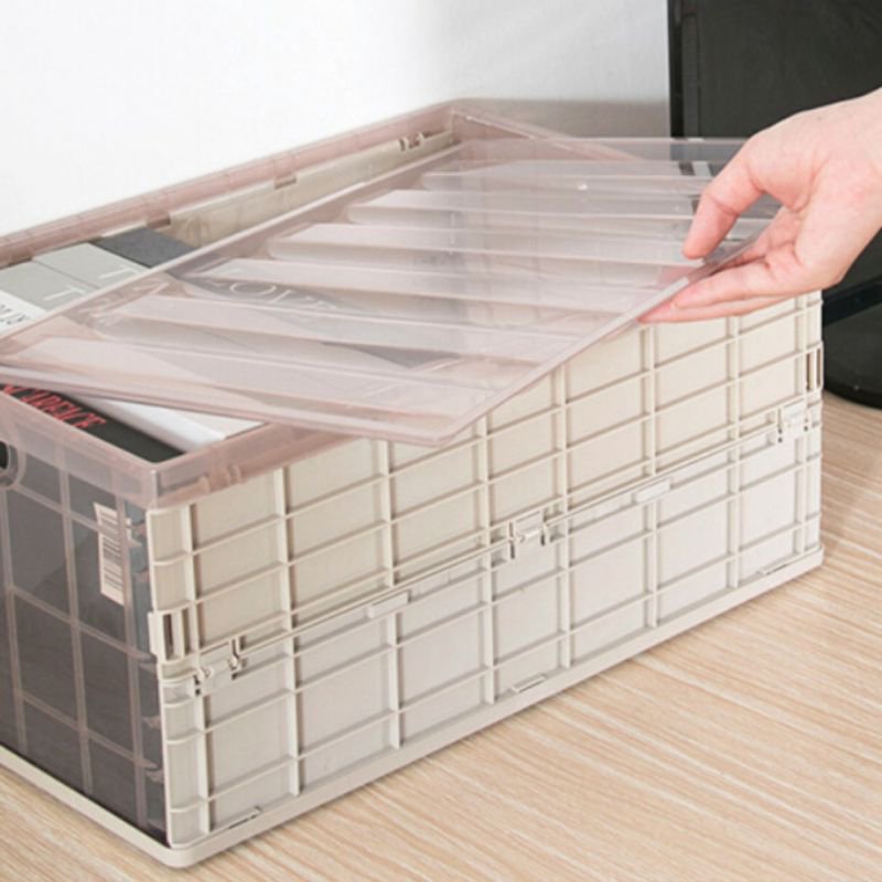 SUPERHOMUSE Folding Storage Case with Lid Waterproof Thick Collapsible