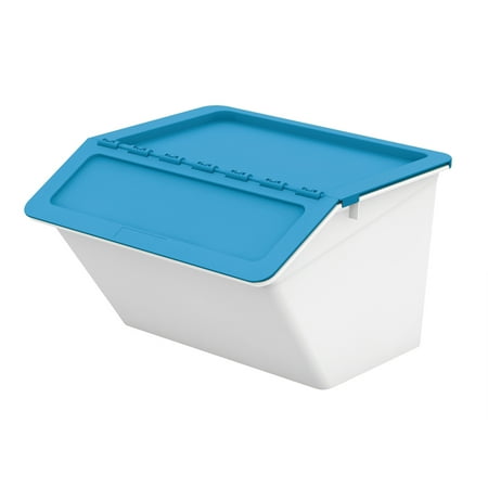 bins cubes 6pcs pelican stackable lids hinged containers pp plastic storage box