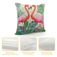 thumbnail image 4 of Heduofu  Spring Flamingo Throw Pillow Cover, Summer Farmhouse Cushion Cover Home Décor Cotton Linen Pillowcase for Sofa Couch White, 4 of 5
