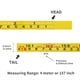 thumbnail image 2 of 2 Paquetes de Cinta Métrica Autoadhesiva de Acero, Lectura de Derecha A Izquierda, Cinta de Regla Imperial y Métrica de 200 cm o 78 Pulgadas, 2 of 5