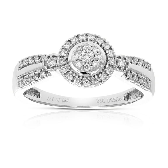 Vir Jewels 1/4 CTTW Lab Grown Diamond Engagement Ring in Sterling Silver Female Adult