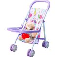 thumbnail image 1 of LAICAIW Baby Doll Stroller, Foldable Doll Stroller, Baby Doll Carriage, Realistic Convertible Doll Pram, Toy Baby Stroller, Creative Baby Doll Stroller Play Set for Toddler and Girls, Nuturing and R, 1 of 7