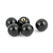 5pcs M6 Dia Metal Thread Plastic Black Spherical Spanner Lever for Machine Tool