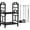 Black, variant on BarefHaven 2 Tier Firewood Log Rack, Iron Lumber Storage Holder, Wood Pile Stacker Organizer for Indoor Outdoor Fireplace Fire Stove Pit With 4 Fire Tools Hanging Hooks Christmas Elements Brown