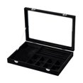thumbnail image 1 of Joyero, organizador de joyas, estuche de regalo, caja de exhibición, estuche protector para guardar baratijas. Negro, 1 of 9