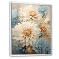 thumbnail image 2 of Designart "Elegance Of Blue And White Mums I" Mums Floater Framed Wall Decor, 2 of 5
