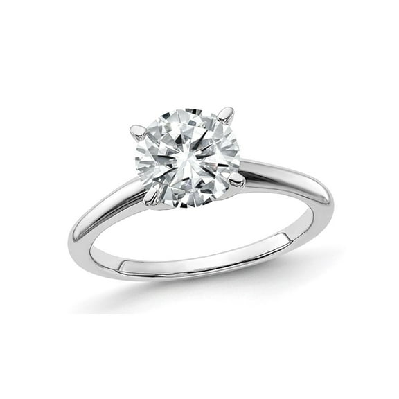 3.50 Carat (Ctw Color D-E-F) Synthetic Moissanite Solitaire Engagement Ring in 14K White Gold for Women