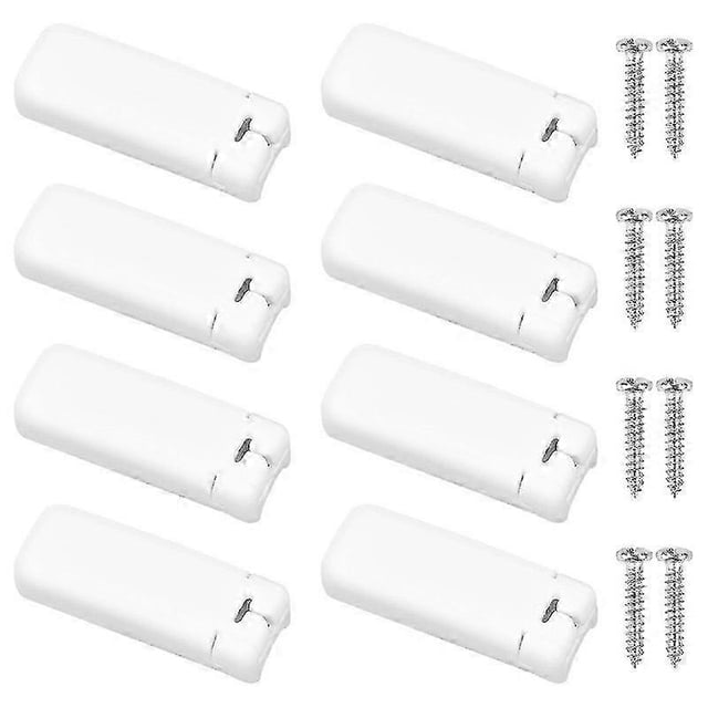 2025 Pack of 8 Pleated Replacement Parts, Clamping Brackets, Clamping Shoes for Tensioned Pleated Blinds, for Adhesive Backing g20241698301