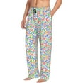 thumbnail image 3 of Mens Pajama Pants - Soft Sleep & Lounge Pants for Men, Math number colorful Cuteness Casual PJ Bottoms Pants with Pockets, 3 of 5