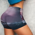 thumbnail image 4 of Naloa lighthouse Waves Torrential Rain Biker Shorts for Women Seamless Scrunch Short Women’s Yoga Shorts for Gym Running Sport Shorts - Small, 4 of 9